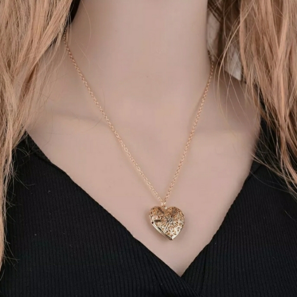 Goldtone Heart Locket - Picture 3 of 9